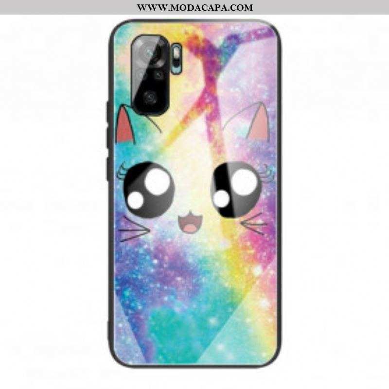 Capa Para Xiaomi Redmi Note 10 / 10S Gato De Vidro Temperado