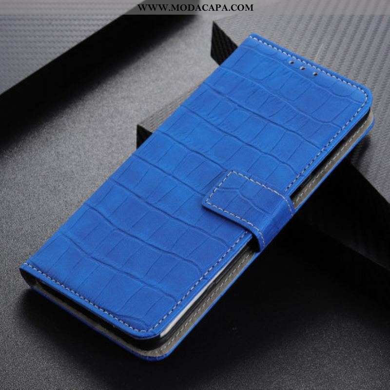 Capa De Couro Para Xiaomi Redmi Note 10 / 10S Poder Do Crocodilo