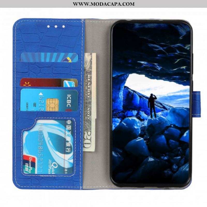 Capa De Couro Para Xiaomi Redmi Note 10 / 10S Poder Do Crocodilo