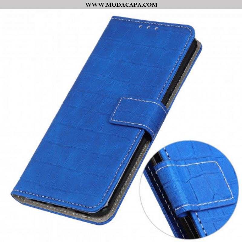 Capa De Couro Para Xiaomi Redmi Note 10 / 10S Poder Do Crocodilo