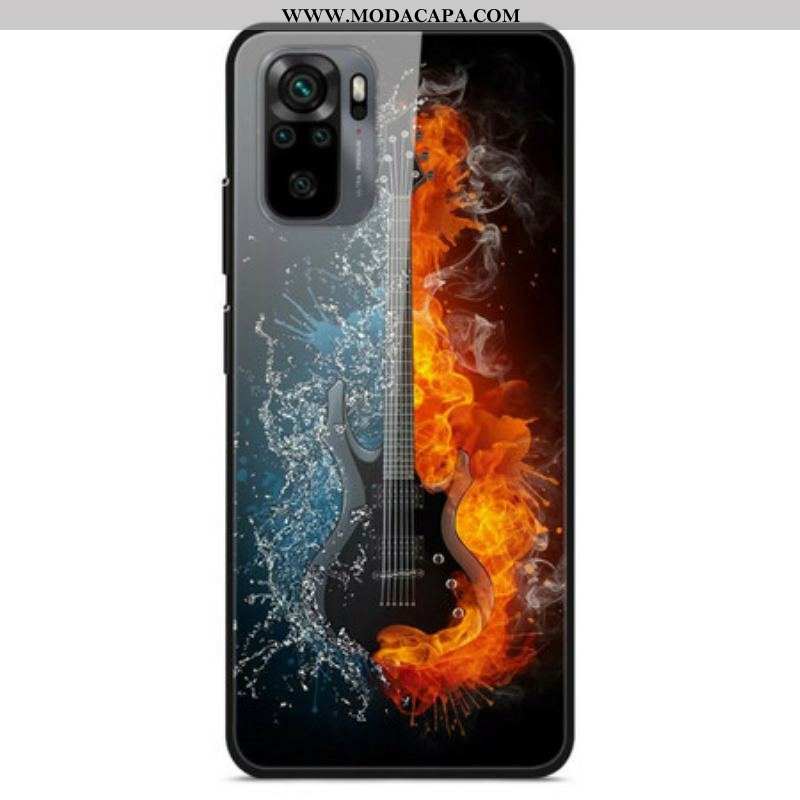 Capa De Celular Para Xiaomi Redmi Note 10 / 10S Guitarra De Vidro Temperado