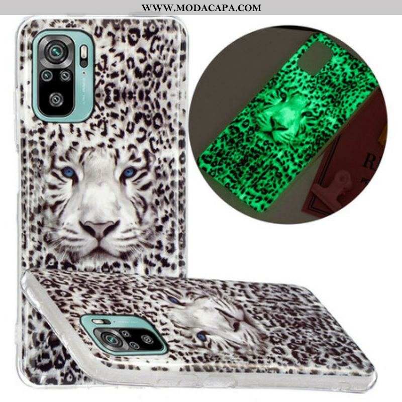 Capa Para Xiaomi Redmi Note 10 / 10S Leopardo Fluorescente