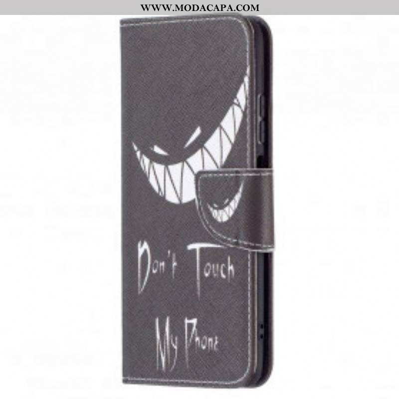 Capa Flip Para Xiaomi Redmi Note 10 / 10S Telefone Do Diabo