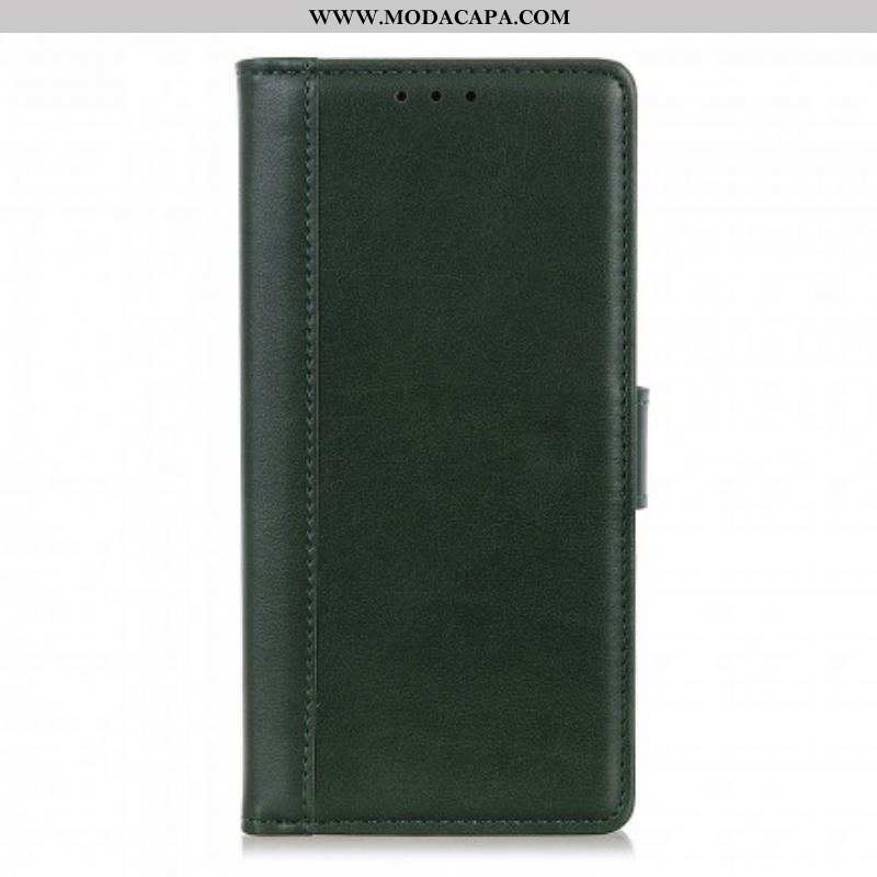 Capa Flip Para Xiaomi Redmi Note 10 5G Estilo De Couro