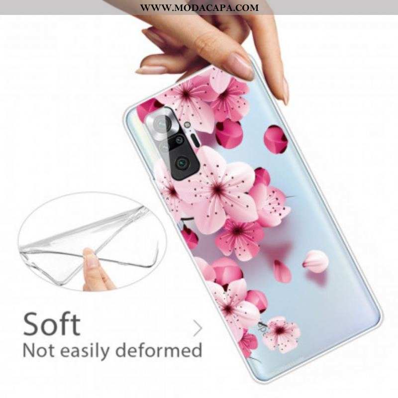 Capa Para Xiaomi Redmi Note 10 Pro Pequenas Flores Cor De Rosa