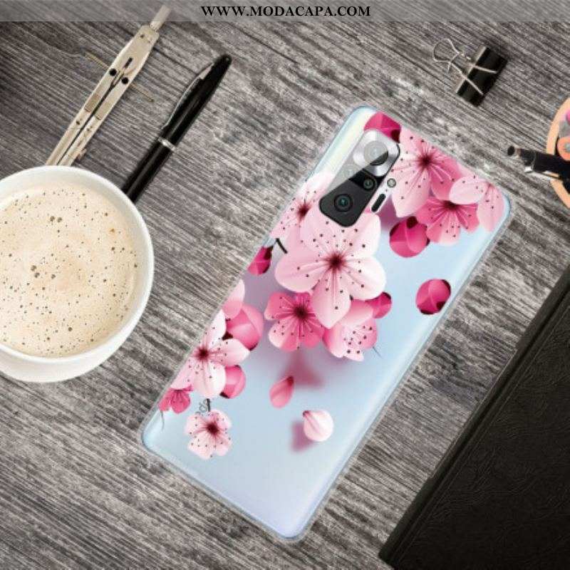 Capa Para Xiaomi Redmi Note 10 Pro Pequenas Flores Cor De Rosa