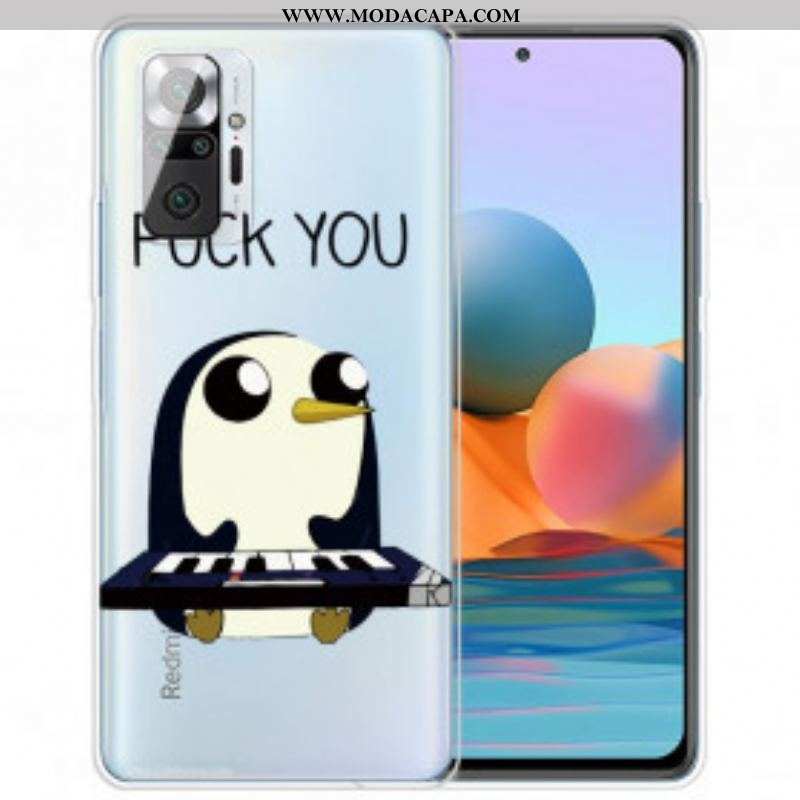 Capa Para Xiaomi Redmi Note 10 Pro Pinguim Vai Se Foder