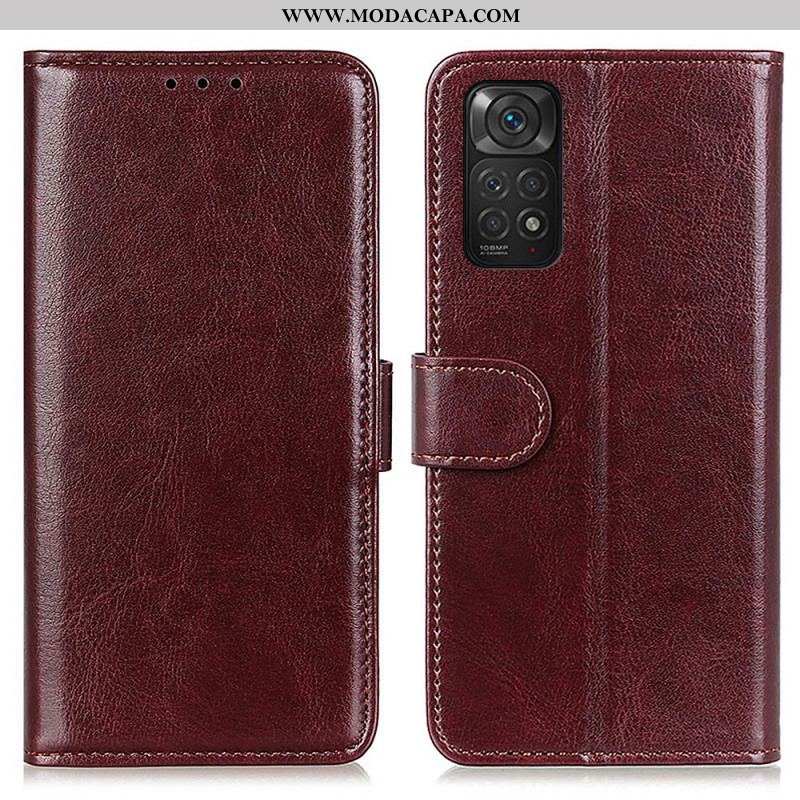 Capa Em Pele Para Xiaomi Redmi Note 11 / 11S Frozen Finesse