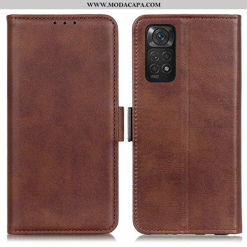 Capa Flip Para Xiaomi Redmi Note 11 / 11S De Couro Aba Dupla