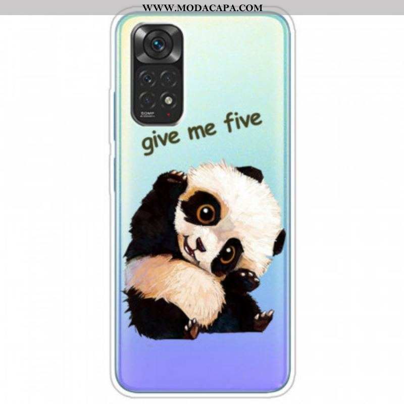 Capa Para Xiaomi Redmi Note 11 / 11S Panda Sem Costura Dá-me Cinco