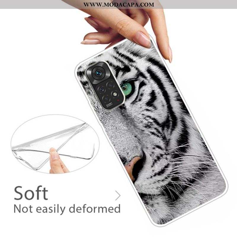 Capa Para Xiaomi Redmi Note 11 / 11S Tigre Flexível