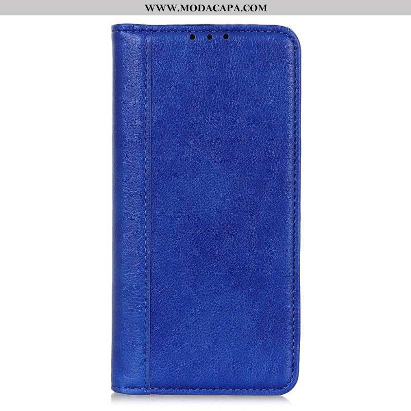 Capa De Celular Para Xiaomi Redmi Note 11 / 11S Flip Couro Litchi Elegance Dividido