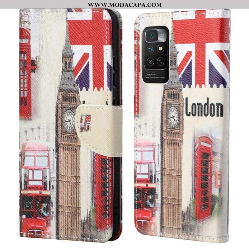 Capa De Couro Para Xiaomi Redmi Note 11 / 11S Vida Em Londres