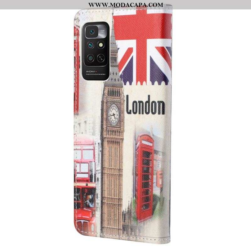 Capa De Couro Para Xiaomi Redmi Note 11 / 11S Vida Em Londres