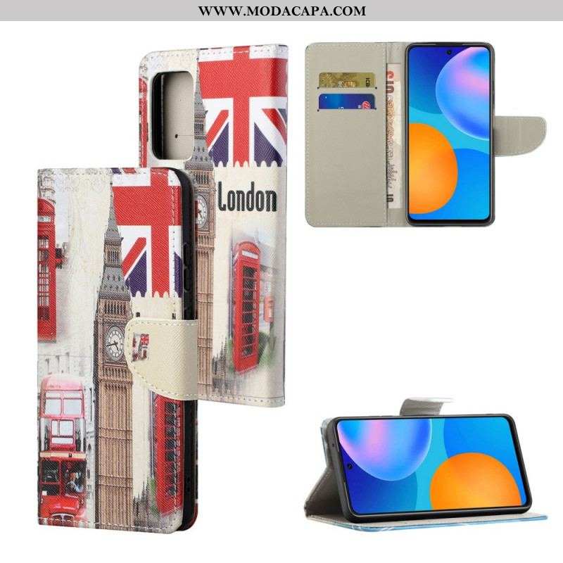 Capa De Couro Para Xiaomi Redmi Note 11 / 11S Vida Em Londres