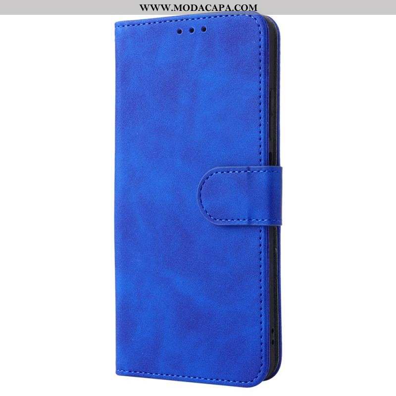 Capa Flip Para Xiaomi Redmi Note 11 / 11S Toque De Pele Com Cordão