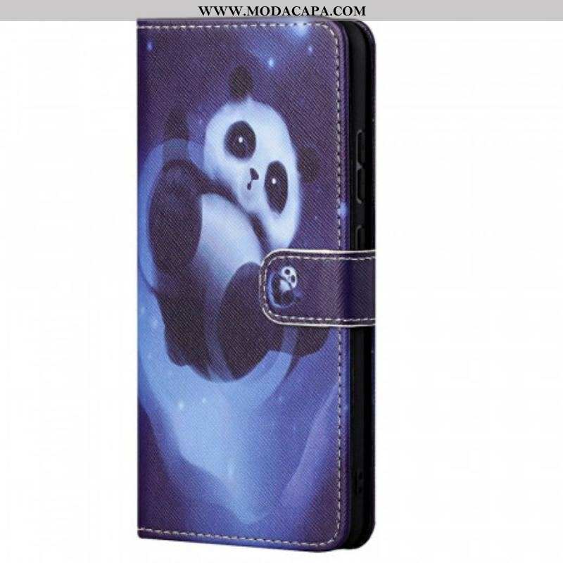 Capa De Couro Para Xiaomi Redmi Note 11 / 11S Espaço Panda