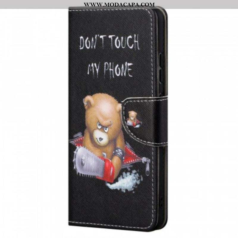 Capa Folio Para Xiaomi Redmi Note 11 / 11S Urso Perigoso