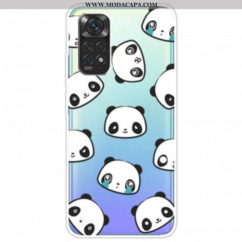 Capa Para Xiaomi Redmi Note 11 / 11S Pandas Sentimentais