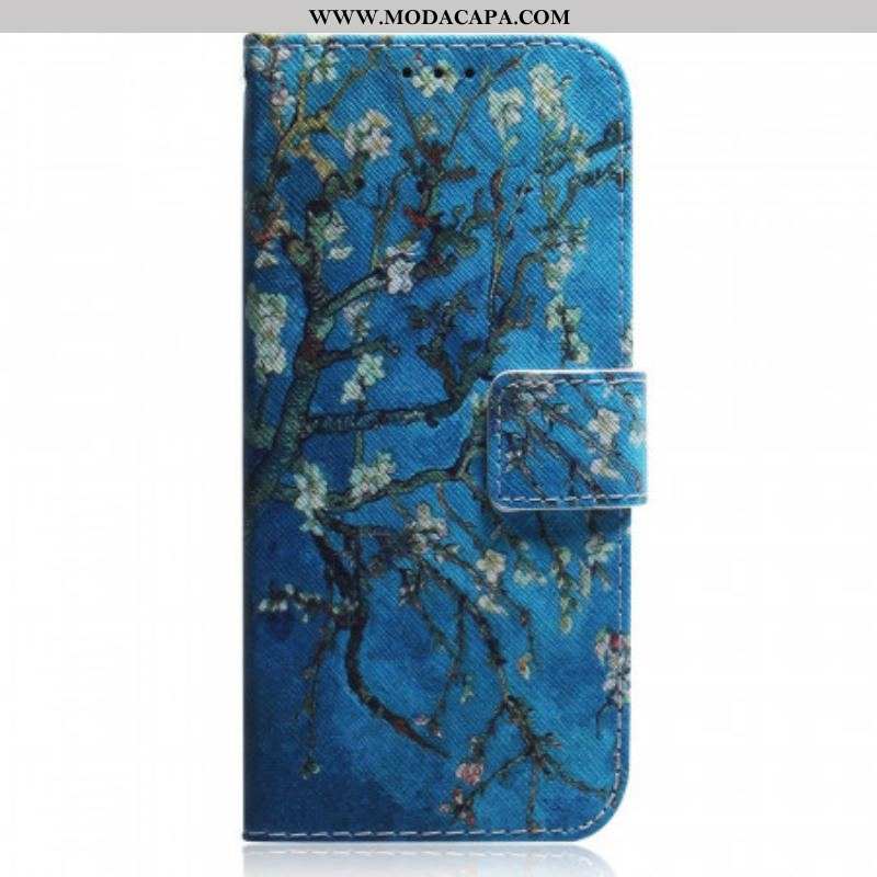 Capa Flip Para Xiaomi Redmi Note 11 / 11S Ramo De Árvore Florido