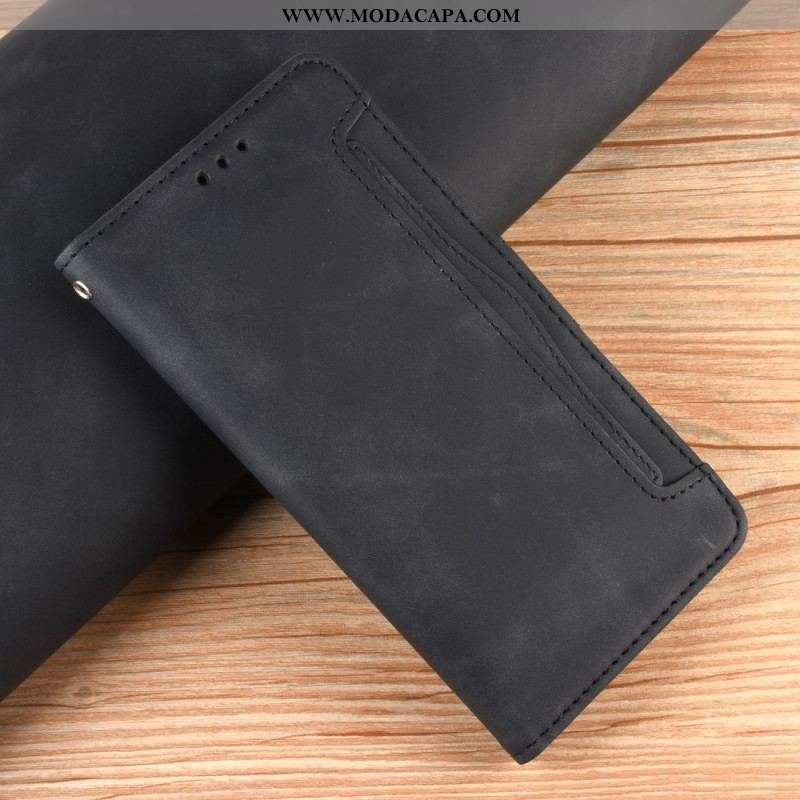 Capa De Couro Para Xiaomi Redmi Note 11 / 11S Cartões Múltiplos