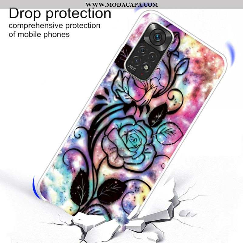 Capa Para Xiaomi Redmi Note 11 / 11S Desenho De Flor