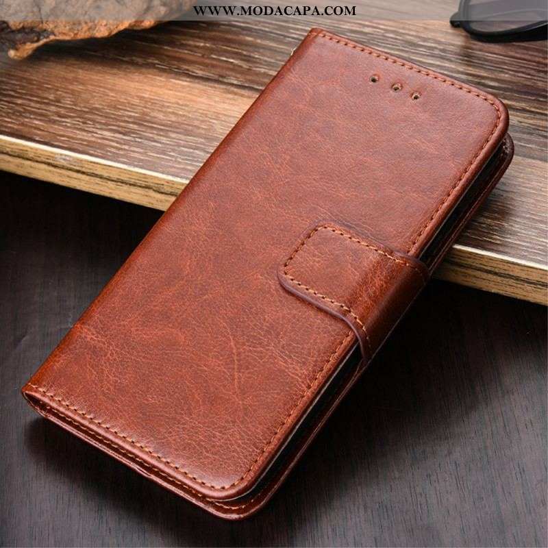 Capa Folio Para Xiaomi Redmi Note 11 Pro / 11 Pro 5G Couro Sintético Retrô