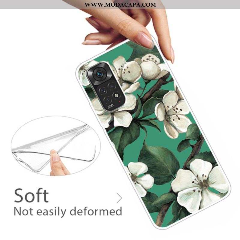 Capa Para Xiaomi Redmi Note 11 Pro / 11 Pro 5G Flores Brancas