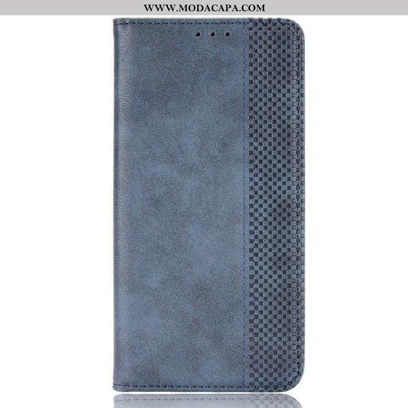 Capa De Celular Para Xiaomi Redmi Note 11 Pro / 11 Pro 5G Flip Efeito Couro Vintage Estilizado