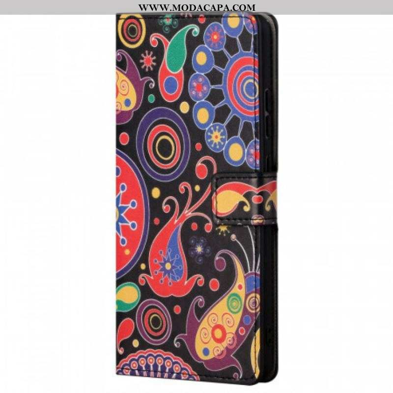 Capa Flip Para Xiaomi Redmi Note 11 Pro / 11 Pro 5G Desenhos Da Galáxia