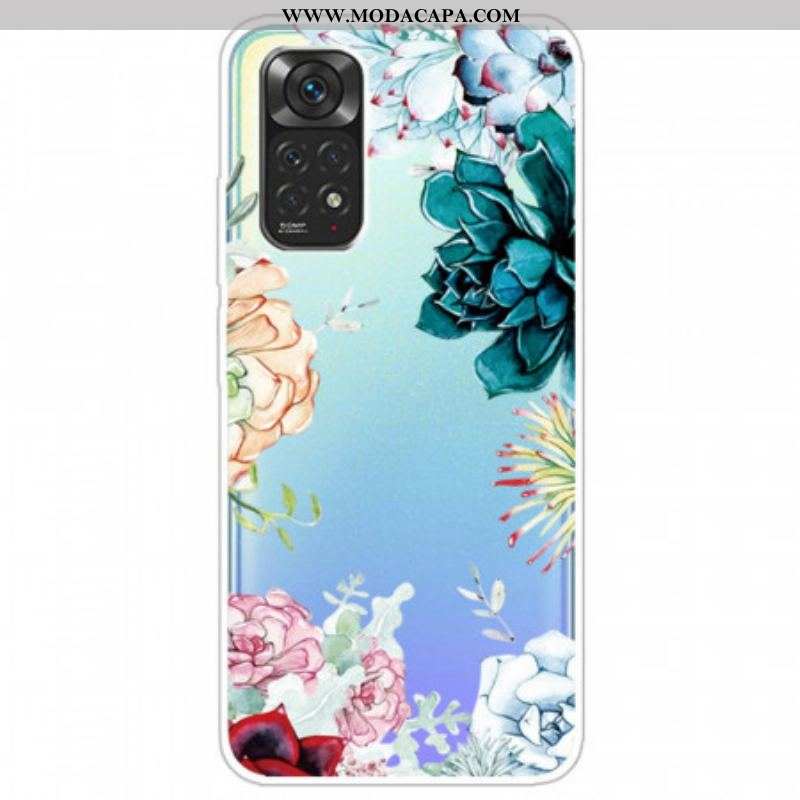 Capa Para Xiaomi Redmi Note 11 Pro / 11 Pro 5G Flores Em Aquarela