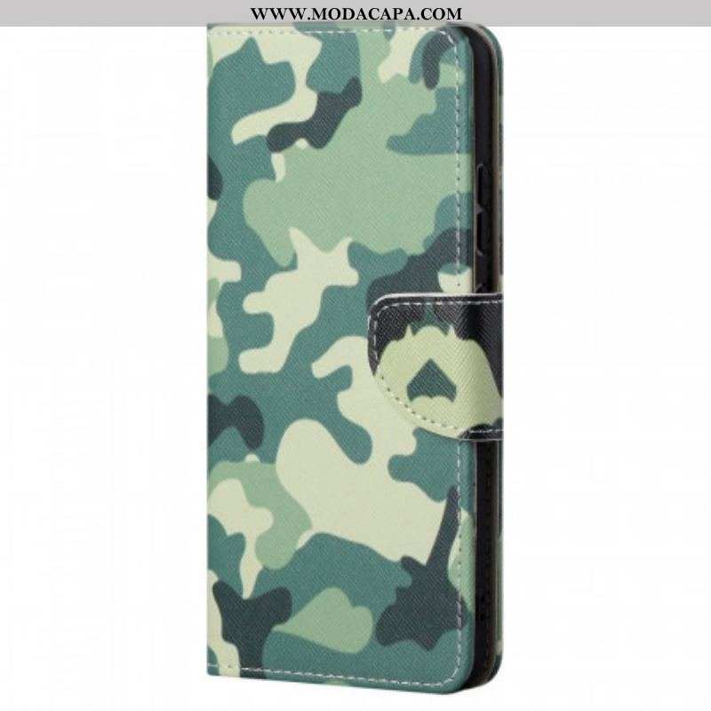 Capa De Couro Para Xiaomi Redmi Note 11 Pro / 11 Pro 5G Camuflagem Militar