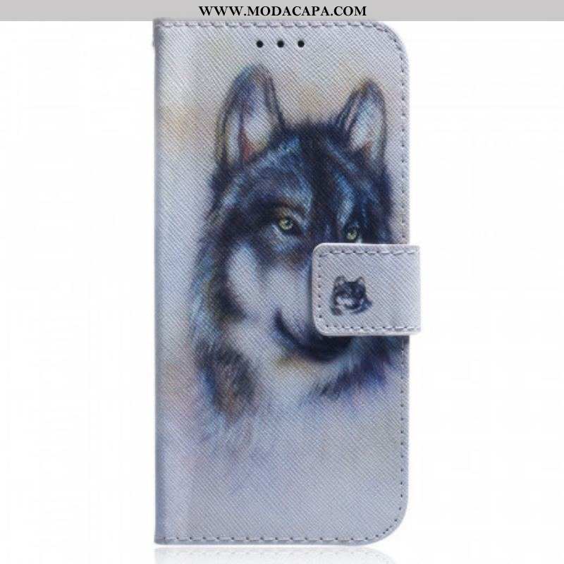 Capa Folio Para Xiaomi Redmi Note 11 Pro / 11 Pro 5G Olhar Canino