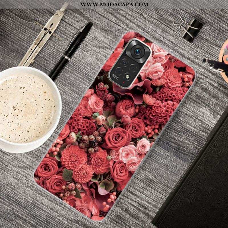 Capa Para Xiaomi Redmi Note 11 Pro / 11 Pro 5G Flores Intensas