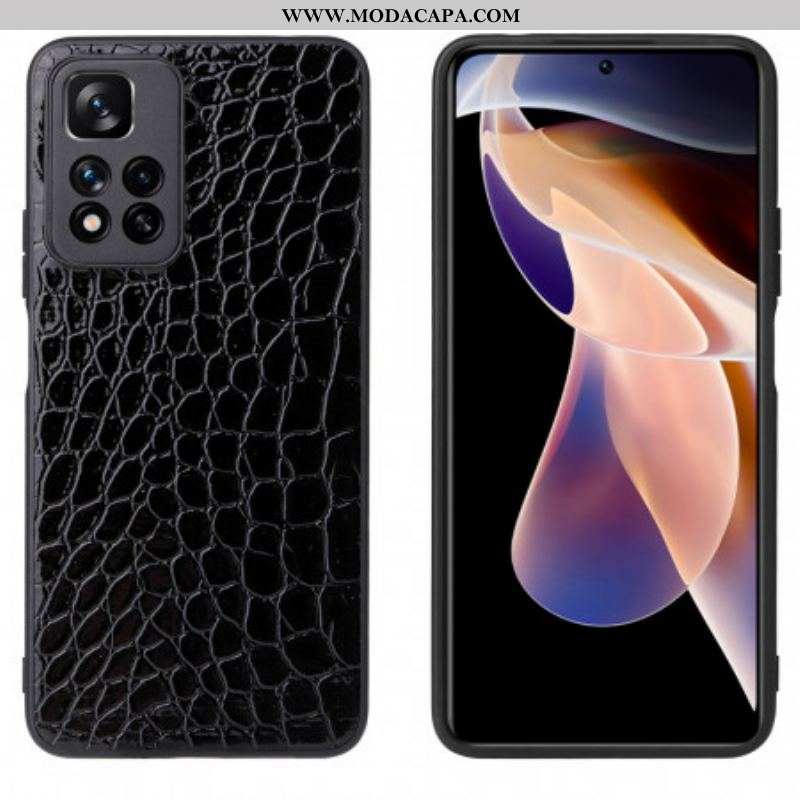 Capa Para Xiaomi Redmi Note 11 Pro Plus 5G Efeito Pele De Crocodilo