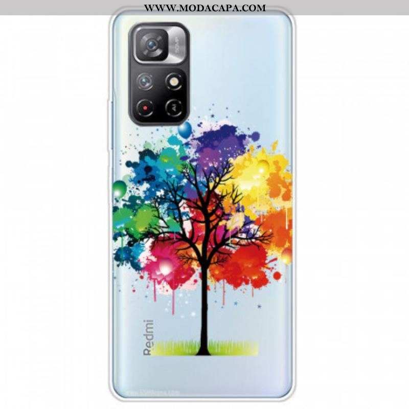 Capa Para Xiaomi Redmi Note 11 Pro Plus 5G Árvore Aquarela Perfeita