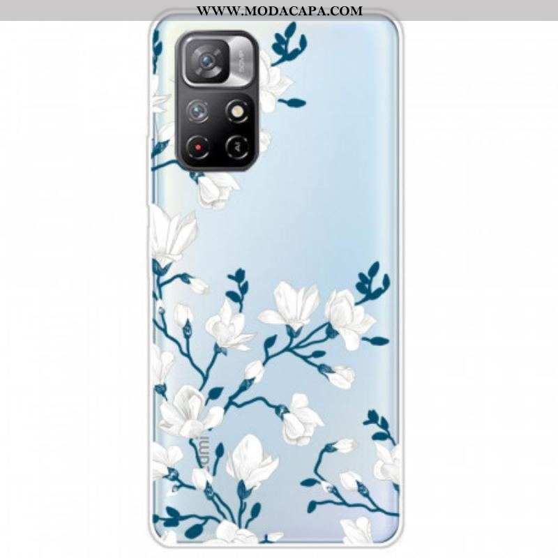 Capa Para Xiaomi Redmi Note 11 Pro Plus 5G Flores Brancas