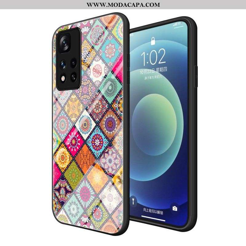 Capa Para Xiaomi Redmi Note 11 Pro Plus 5G Suporte Magnético Patchwork