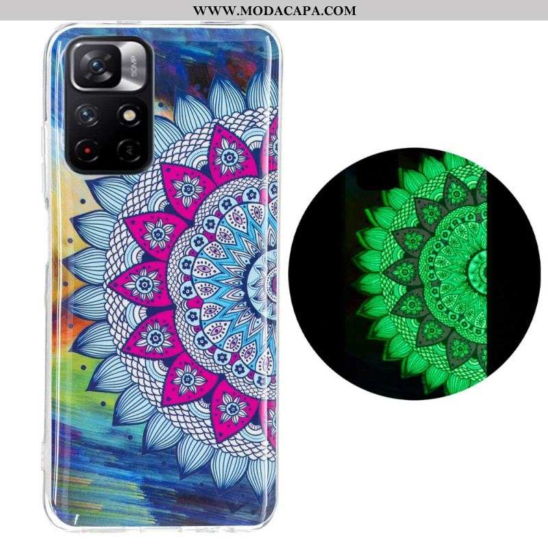 Capa Para Xiaomi Redmi Note 11 Pro Plus 5G Mandala Colorida Fluorescente