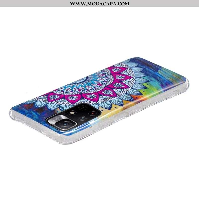 Capa Para Xiaomi Redmi Note 11 Pro Plus 5G Mandala Colorida Fluorescente