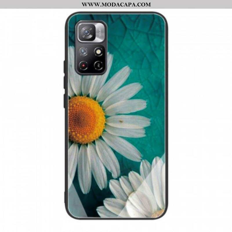 Capa Para Xiaomi Redmi Note 11 Pro Plus 5G Vidro Temperado Margarida