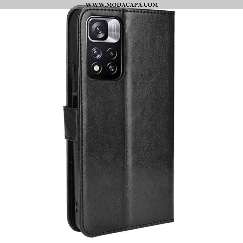 Capa Flip Para Xiaomi Redmi Note 11 Pro Plus 5G Couro Falso Chamativo