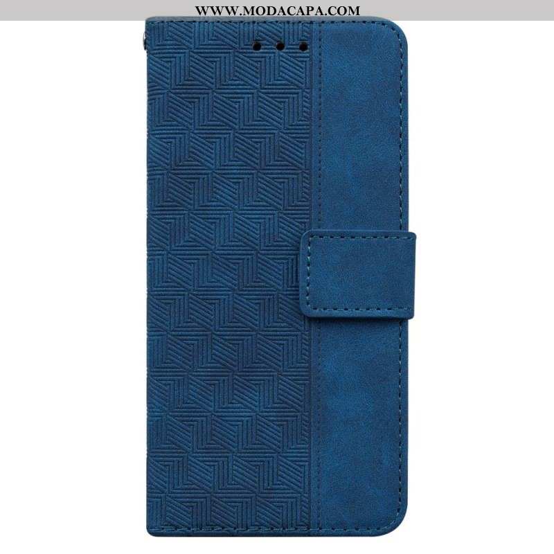 Capa Em Pele Para Xiaomi Redmi Note 12 4G De Cordão Padrão De Tiras