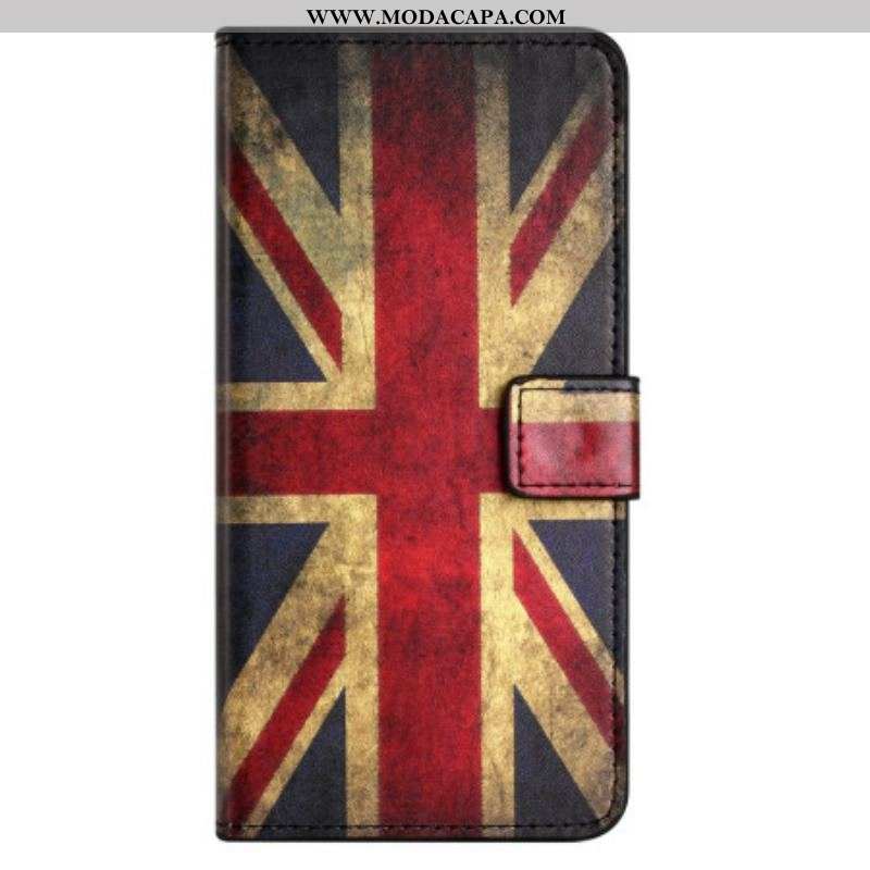 Capa Flip Para Xiaomi Redmi Note 12 4G Bandeira Inglesa