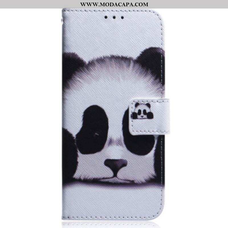 Capa Em Pele Para Xiaomi Redmi Note 12 4G Panda