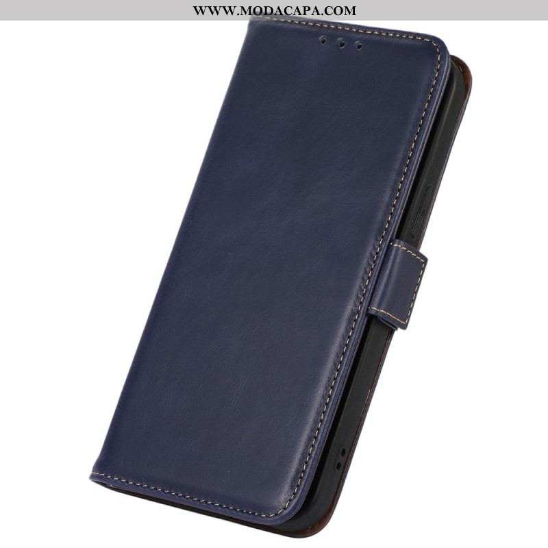 Capa Folio Para Xiaomi Redmi Note 12 5G Função Rfid De Couro Genuíno