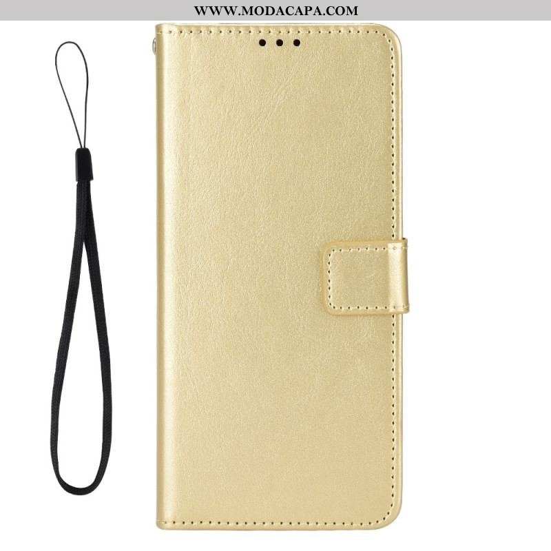 Capa De Couro Para Xiaomi Redmi Note 12 5G Couro Falso Chamativo