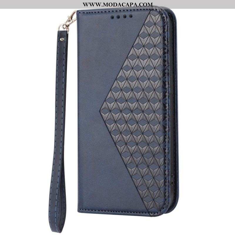 Capa De Celular Para Xiaomi Redmi Note 12 5G Flip Estilo Couro Padrão 3d