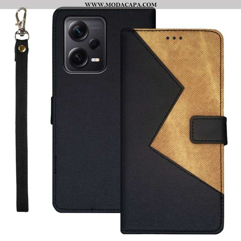 Capa Flip Para Xiaomi Redmi Note 12 Pro Plus Idewei Bicolor