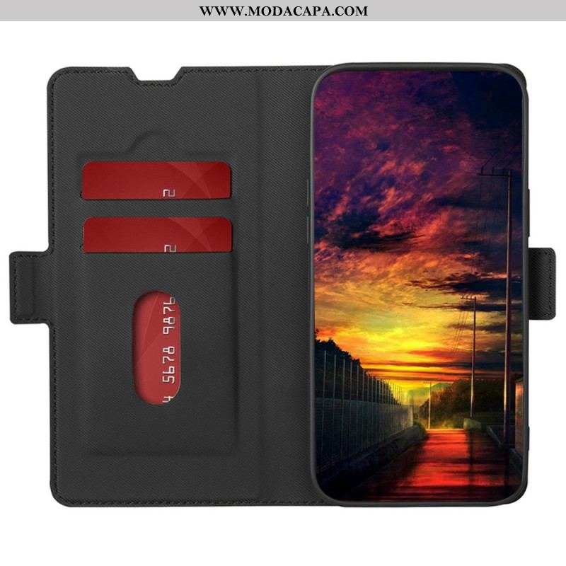 Capa De Couro Para Xiaomi Redmi Note 12 Pro Plus Dois Tons